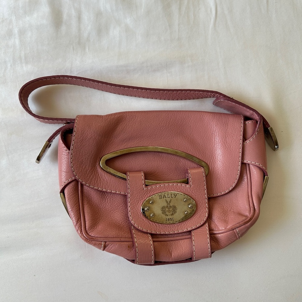Bally Rose Leather Crossbody Bag